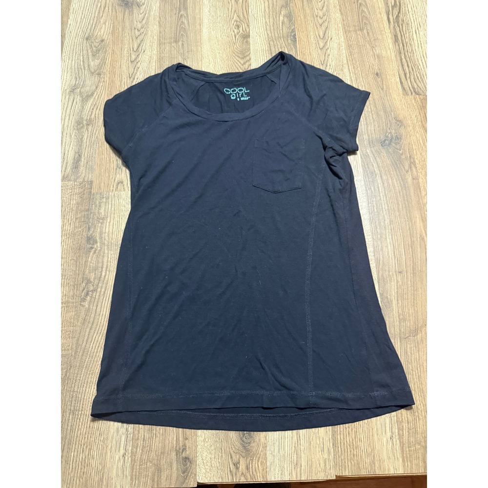 Cool Girl T-Shirt Women S Black Adult Short Sleeve Pocket Tee Casual Excellent